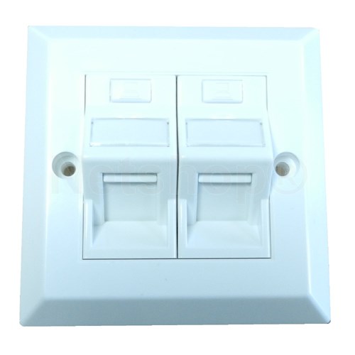 Face Plate 3M UK Style 45 Degree Angled 2 port ,Network Accessories