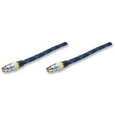 CABLE S-VIDEO MALE TO MALE 4PIN MANHATTAN 4.5M 361354 BLUE ,Cable
