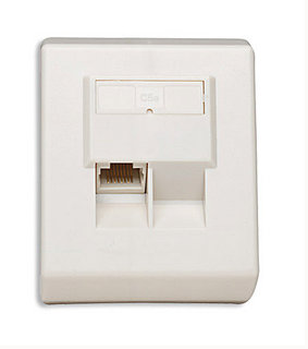 NETWORK OUTLET 1 PORT 45 ANGLED CAT5E UTP INTELLINET 408240 ,Network Accessories
