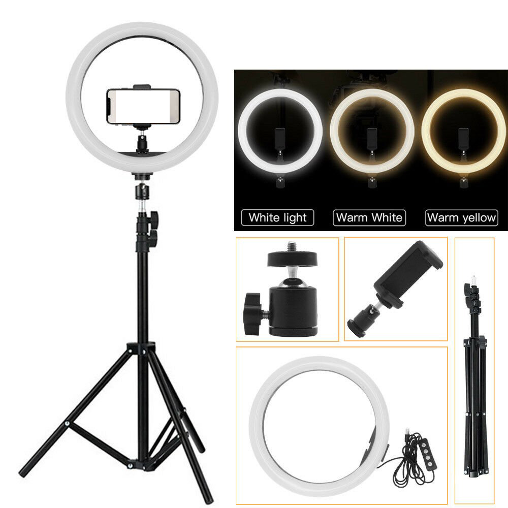 PHONE MOUNT HOLDER TRIPOID FOR SMART PHONE AND CAMERA WITH SELFIE RING LITE 33CM ستاند جوال مع رينغ لايت 33سم ,Other Smartphone Acc