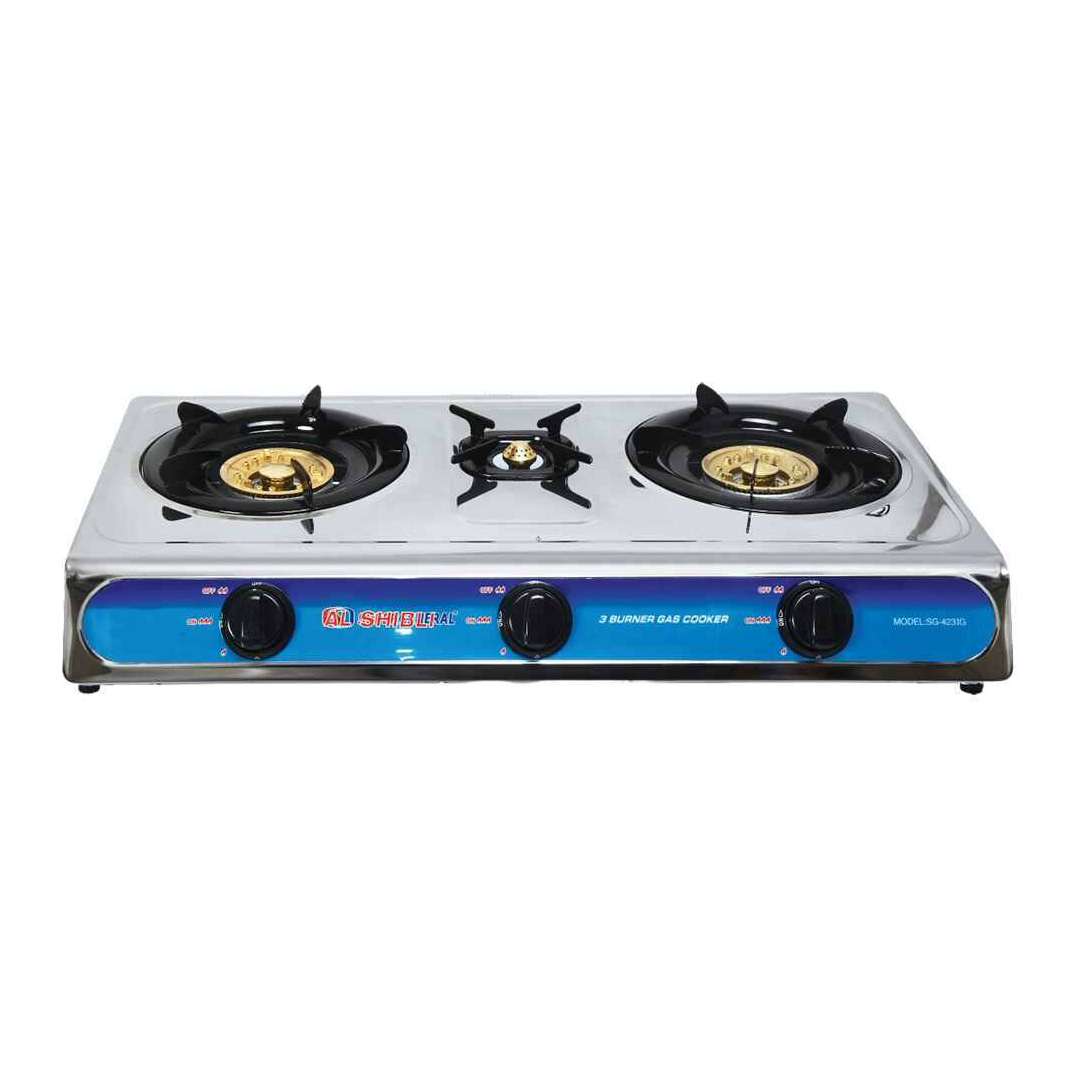 غاز الشبلي 3 رؤوس منضدي مع شعله ,Cookers