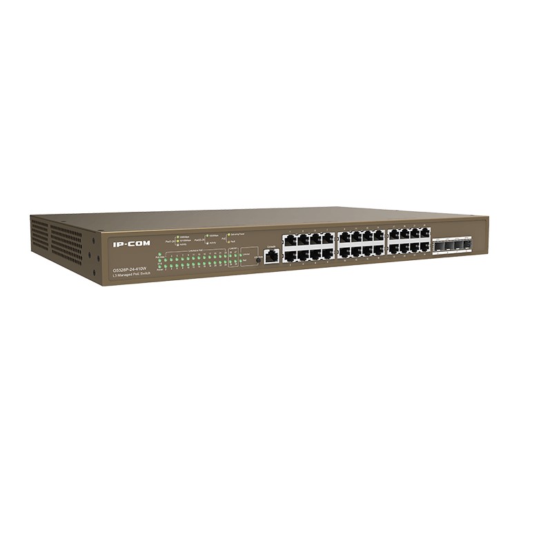 IP-COM G5328P-24 410W 24POE+4SFP L3 Managed
24 x 10/100/1000 Base-T ,Wirless & Switch