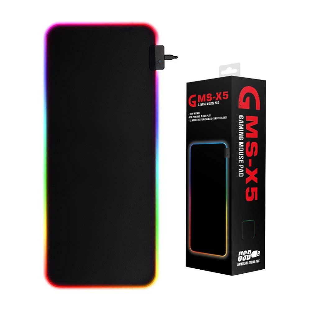 MOUSE PAD GAMING RGB GMS-WT-5 30X80 XTRA BIG كبيره توضع تحت الكيبورد والماوس ,Mouse